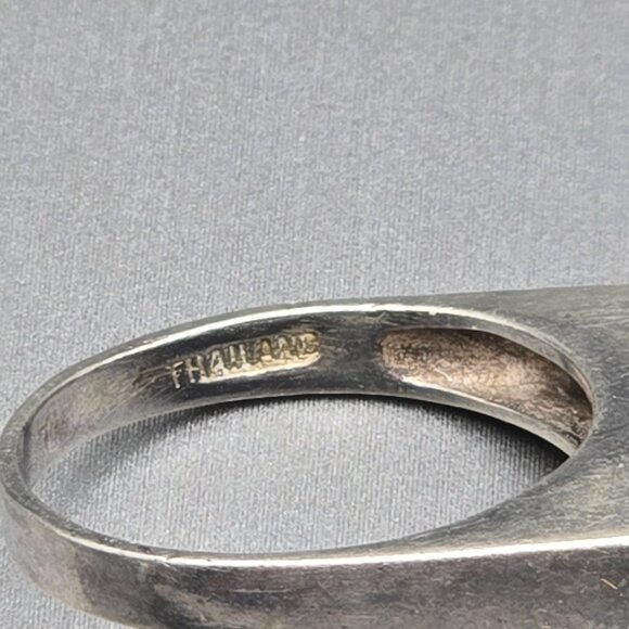 VTG Sterling Silver Sky Blue Topaz Ring Size 7 Signed SU 3.4g Thailand - Picture 6 of 13